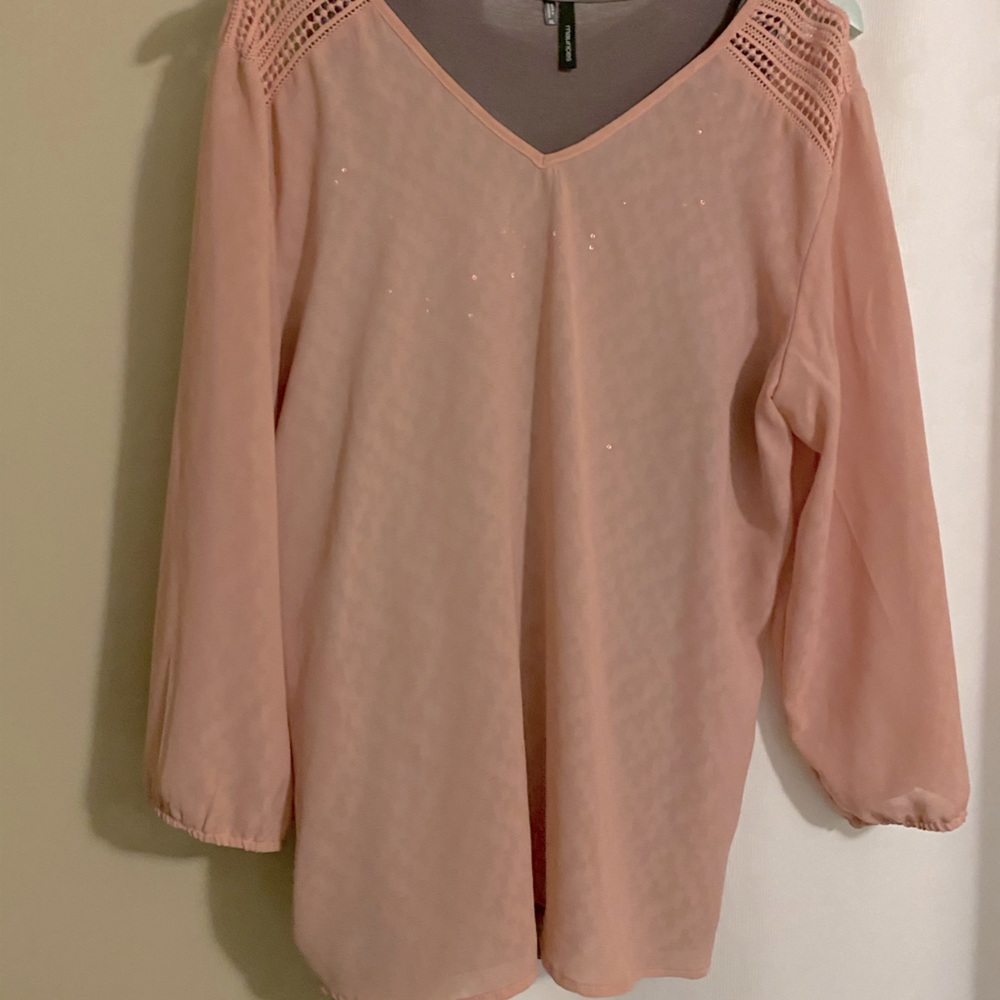 Blush pink Maurice’s top with sparky tank 2 pieces